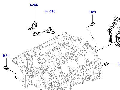 300AAFE БЛОК ЦИЛИНДРОВ И ЗАГЛУШКИ 4.4L DOHC ДИЗЕЛЬ V8 DITC  Range Rover (L322)