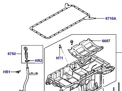 301ABBG МАСЛЯНЫЙ КАРТЕР, УКАЗАТЕЛЬ УРОВНЯ МАСЛА 4.4 БЕНЗИН V8 DOHC  Range Rover (L322)