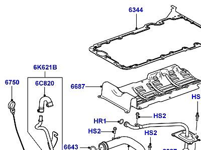 301ABCA МАСЛЯНЫЙ КАРТЕР, УКАЗАТЕЛЬ УРОВНЯ МАСЛА 3.6 V8 32V DOHC EFI ДИЗЕЛЬ  Range Rover (L322)