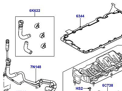 301ABCE МАСЛЯНЫЙ КАРТЕР, УКАЗАТЕЛЬ УРОВНЯ МАСЛА 4.4L DOHC ДИЗЕЛЬ V8 DITC  Range Rover (L322)