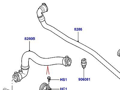 302ABHG ТРУБОПРОВОДЫ И ШЛАНГИ СИСТЕМЫ ОХЛАЖДЕНИЯ, 4.4 БЕНЗИН V8 DOHC  Range Rover (L322)