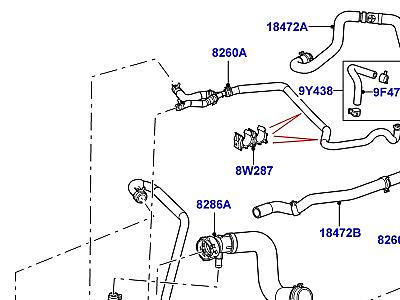 302ABJF ТРУБОПРОВОДЫ И ШЛАНГИ СИСТЕМЫ ОХЛАЖДЕНИЯ, 4.4 AJ БЕНЗИН V8  Range Rover (L322)