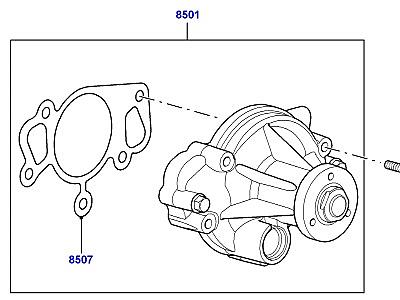 302ABPF НАСОС ОХЛАЖДАЮЩЕЙ ЖИДКОСТИ 4.4 AJ БЕНЗИН V8  Range Rover (L322)