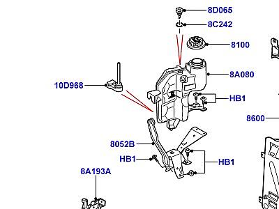 302ABV9 РАДИАТОР, РАСШРИТЕЛЬНЫЙ БАЧОК ОХЛАЖДАЮЩЕЙ ЖИДКОСТИ 3.6 V8 32V DOHC EFI ДИЗЕЛЬ  Range Rover (L322)