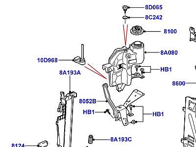 302ABVA РАДИАТОР, РАСШРИТЕЛЬНЫЙ БАЧОК ОХЛАЖДАЮЩЕЙ ЖИДКОСТИ 3.6 V8 32V DOHC EFI ДИЗЕЛЬ  Range Rover (L322)