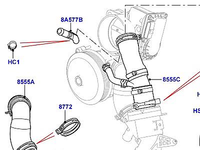 302ACBI ТЕРМОСТАТ И КОРПУС ТЕРМОСТАТА 5.0L OHC SGDI SC V8 БЕНЗИН  Range Rover (L322)