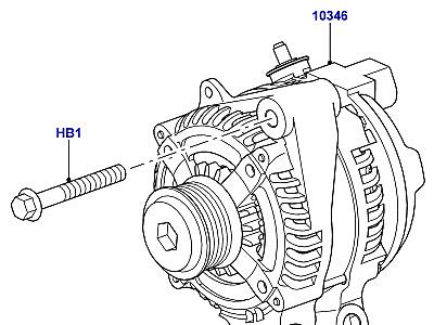 407ADA ГЕНЕРАТОР И КРЕПЛЕНИЕ  Range Rover (L322)