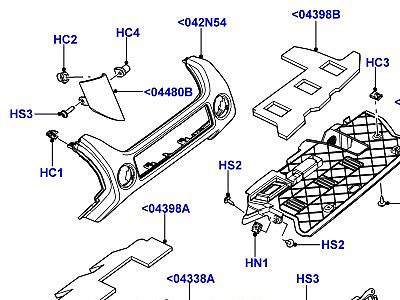 509AIL ПАНЕЛЬ ПРИБОРОВ НИЖНИЙ  Range Rover (L322)