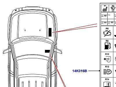 100AAJ ЯРЛЫКИ КОРОБКА ПЛАВКИХ ПРЕДОХРАНИТЕЛЕЙ  Range Rover Sport (L320)