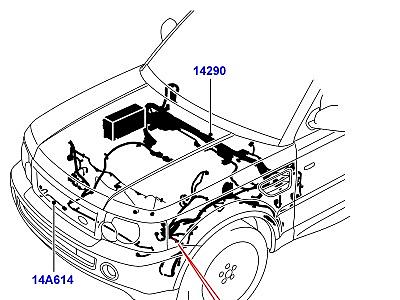 418AFJ ЭЛЕКТРОПР.НА ДВИГАТ.И ПЕРЕГОРОДКЕ МОТОРНОЕ ОТДЕЛЕНИЕ  Range Rover Sport (L320)