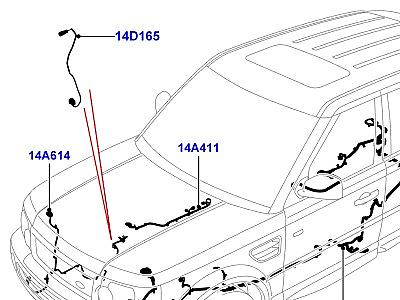 418AFX ЭЛЕКТРОПРОВОДКА - ШАССИ  Range Rover Sport (L320)