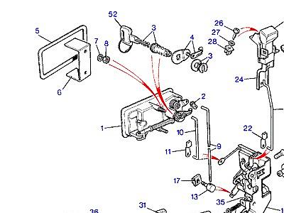 C01080 DOOR LOCKS FRONT - NON HEATED  Range Rover Classic