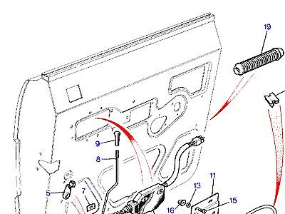 C01090 DOOR LOCKS-4 DOOR-CENTRAL LOCKING-FRONT  Range Rover Classic