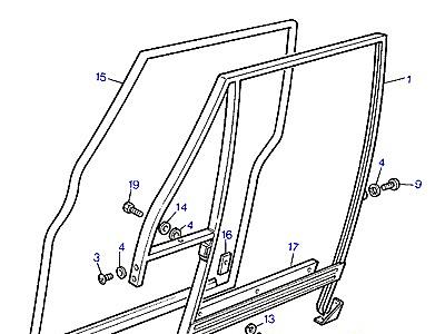 C01140 FRONT DOOR FRAME AND SEALS  Range Rover Classic