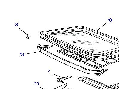 C01180 GLASS-SUNROOF  Range Rover Classic