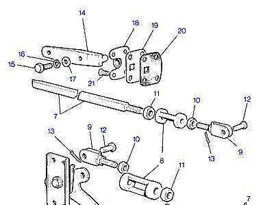 C01205 LOCK LOWER TAILGATE-TO (V) CA274120 (2DR) & (V) CA273922 (4DR)  Range Rover Classic