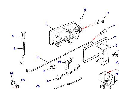 C01220 LOCKS AND HANDLES - REAR  Range Rover Classic