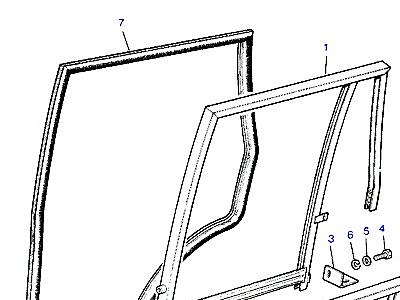 C01240 REAR DOOR FRAME & SEALS  Range Rover Classic