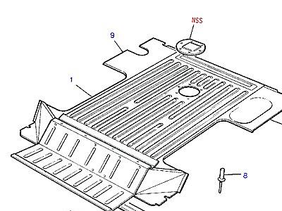 C01255 REAR FLOOR-FROM (V) GA441004  Range Rover Classic