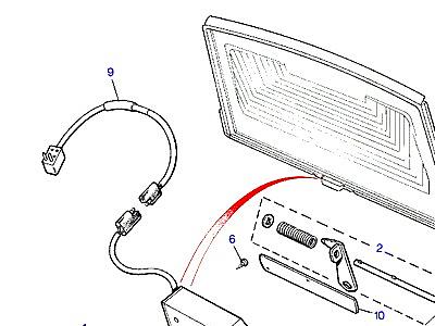 C01325 UPPER TAILGATE CENTRAL LOCKING  Range Rover Classic