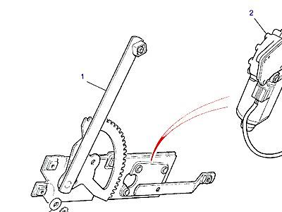 C01352 REGULATOR-SIDE DOOR WINDOW-REAR  Range Rover Classic