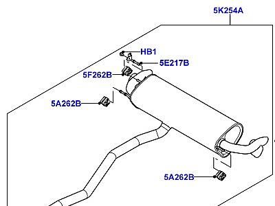 321AIR1 СИСТЕМА ВЫПУСКА 2.0 16 КЛАП., ТУРБОНАДДУВ, БЕНЗИН  Range Rover Evoque (L538)