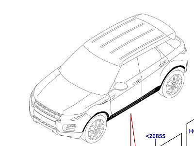 505AEZ МОЛДИНГИ КУЗОВА  Range Rover Evoque (L538)