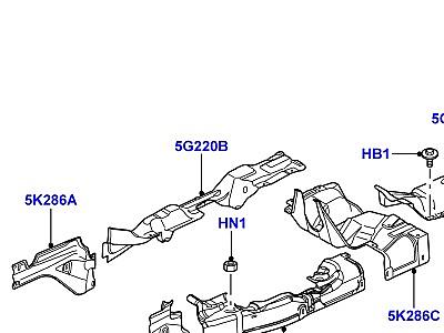 322AJEE ТЕПЛОЗАЩИТНЫЕ ЭКРАНЫ СИСТЕМА ВЫПУСКА ОТРАБОТАВШИХ ГАЗОВ 4.4L DOHC ДИЗЕЛЬ V8 DITC  Range Rover (L322)