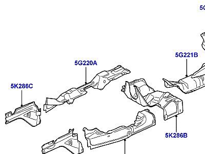 322AJEG ТЕПЛОЗАЩИТНЫЕ ЭКРАНЫ СИСТЕМА ВЫПУСКА ОТРАБОТАВШИХ ГАЗОВ 4.4 БЕНЗИН V8 DOHC  Range Rover (L322)