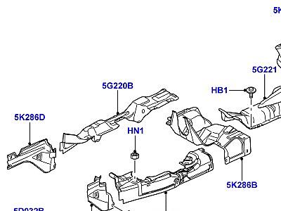 322AJFA ТЕПЛОЗАЩИТНЫЕ ЭКРАНЫ СИСТЕМА ВЫПУСКА ОТРАБОТАВШИХ ГАЗОВ 3.6 V8 32V DOHC EFI ДИЗЕЛЬ  Range Rover (L322)