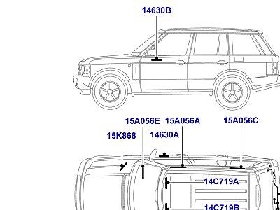 418AGL ЭЛЕКТРОПРОВОДКА КУЗОВА И ЗАДКА ТЯГА  Range Rover (L322)
