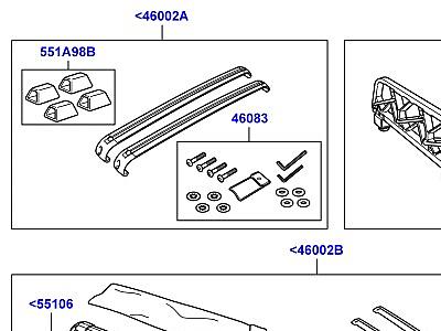 505AEW УСТАНОВОЧН.КОМПЛ.БАГ.ПОЛКИ КРЫШИ  Range Rover (L322)