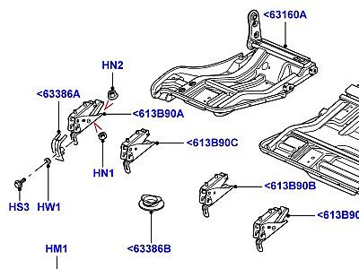 507AGN ОСНОВАНИЕ ЗАДНЕГО СИДЕНЬЯ  Range Rover (L322)