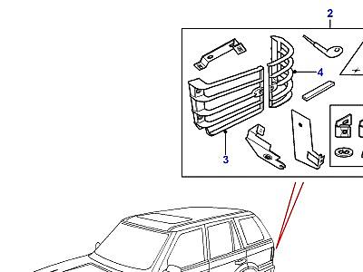 A01035 LAMP GUARDS & SIDE RUNNERS  Range Rover (P38)