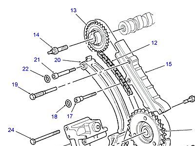 G01165 TIMING CHAIN & TENSIONER  Range Rover (P38)
