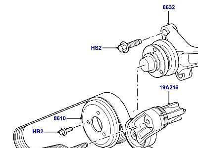 304ADI3 ШКИВЫ И ПРИВОДНЫЕ РЕМНИ 2.7 ДИЗЕЛЬ V6 ПЕРЕДНИЙ  Range Rover Sport (L320)