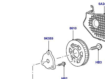 304ADK6 ШКИВЫ И ПРИВОДНЫЕ РЕМНИ 3.0 ДИЗЕЛЬ 24V DOHC TC ЗАДНИЙ  Range Rover Sport (L320)