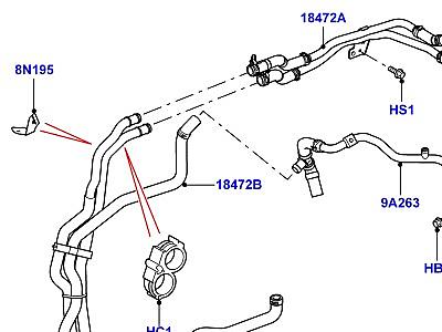 401AAW ШЛАНГИ ОТОПИТЕЛЯ  Range Rover Sport (L320)