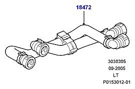 401AAX ШЛАНГИ ОТОПИТЕЛЯ  Range Rover Sport (L320)