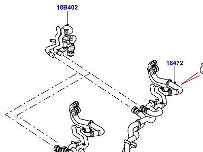 401AAZ ШЛАНГИ ОТОПИТЕЛЯ  Range Rover Sport (L320)