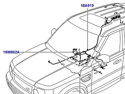 418AGS ЭЛЕКТРОПРОВОДКА КУЗОВА И ЗАДКА АУДИО/НАВИГАЦИЯ/РАЗВЛЕЧЕНИЯ  Range Rover Sport (L320)