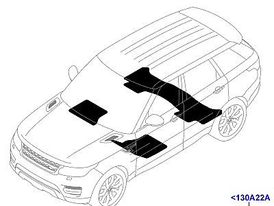 503ACB ОТДЕЛКА ПОЛА НАПОЛЬНЫЕ КОВРИКИ  Range Rover Sport (L494)