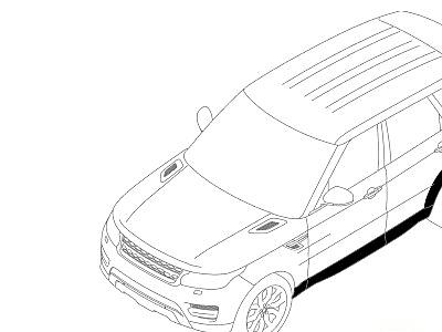 505AEX МОЛДИНГИ КУЗОВА  Range Rover Sport (L494)